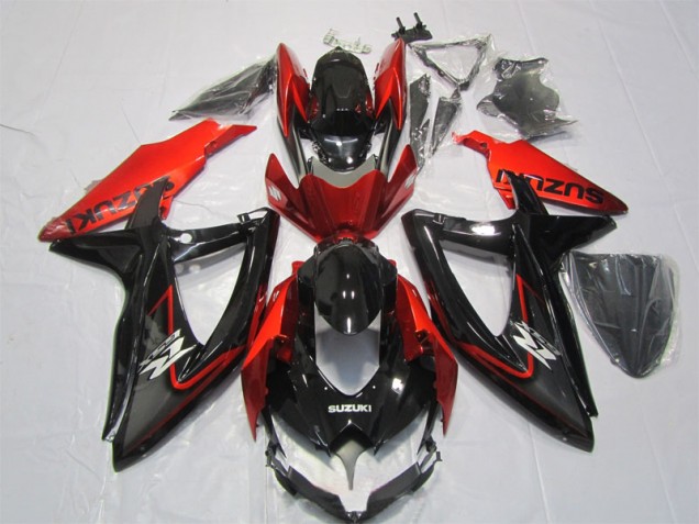 ABS Kit Carenatura Moto GSXR 1000 K7 07-08 - Nero Rosso