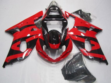 ABS Kits Carene Moto GSXR 750 K1 K2 K3 01-03 - Nero Rosso