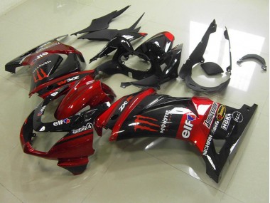 ABS Kits Carene Moto ZX 250R 08-12 - Nero Rosso Monster