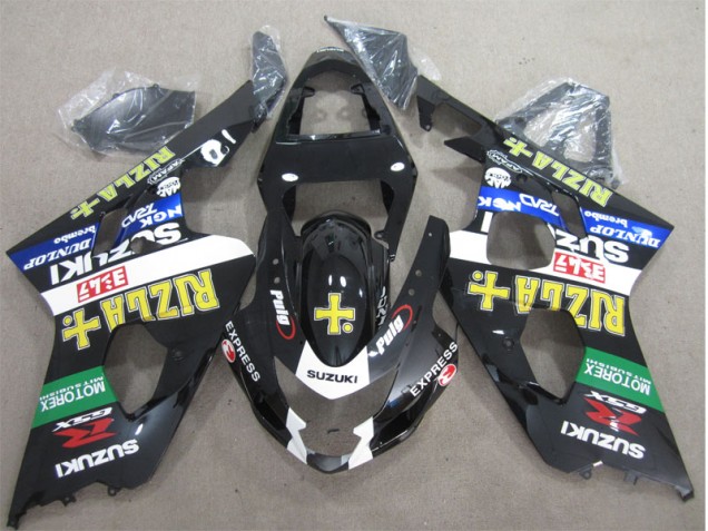 ABS Moto Plastica & Carena GSXR 600 K4 04-05 - Nero Giallo Rizla ABS Moto Plastica & Carena GSXR 600 K4 04-05 - Nero Giallo Rizla