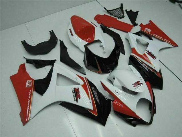 ABS Moto Plastica & Carene GSXR 1000 K7 07-08 - Rosso Bianco ABS Moto Plastica & Carene GSXR 1000 K7 07-08 - Rosso Bianco