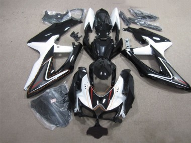 ABS Moto Plastica & Carene GSXR 600 K8 08-10 - Nero Bianco