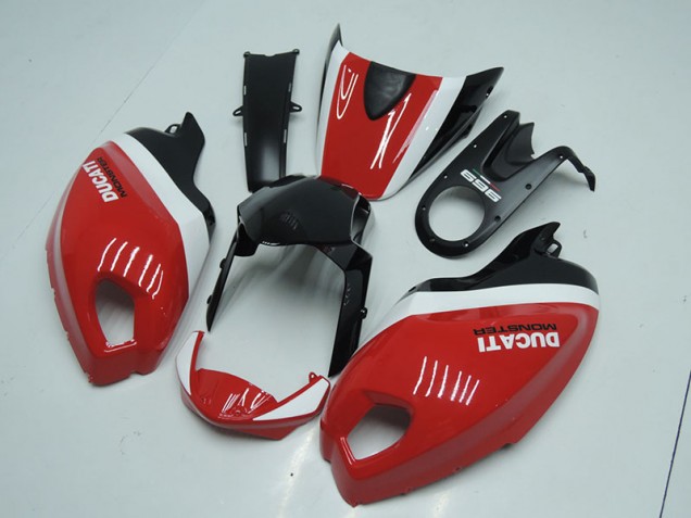 ABS Moto Plastica & Moto Carena Ducati Monster 696 08-12 - Nero Rosso Monster