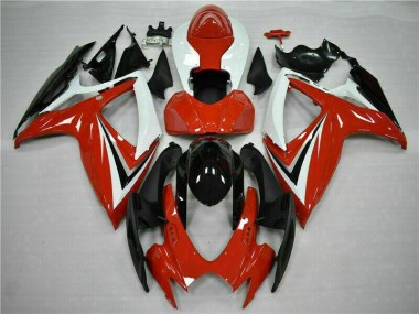 ABS Moto Plastica & Moto Carena GSXR 600 / 750 K6 06-07 - Rosso Bianco