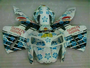 ABS Plastica Moto CBR 600 RR 05-06 - Bianco Blu Nastro Azzurro 46