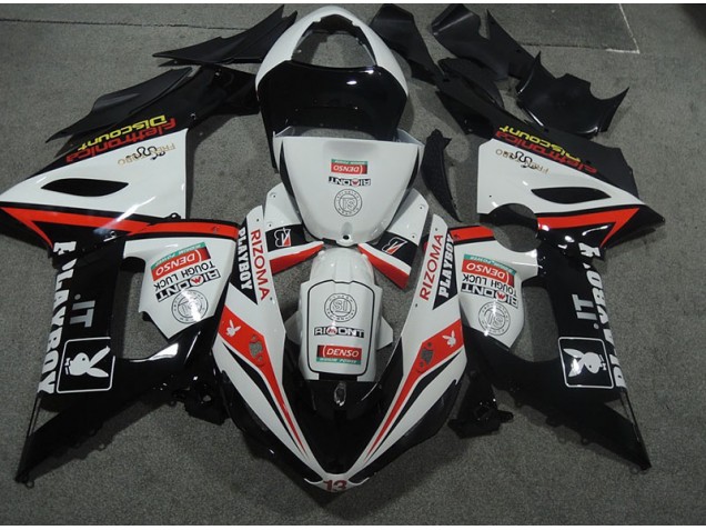 Carena Moto ZX6R 05-06 - Bianco Nero Rizoma Playboy Carena Moto ZX6R 05-06 - Bianco Nero Rizoma Playboy