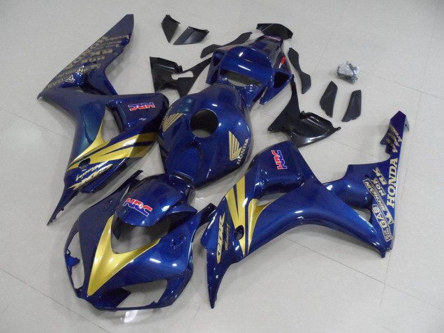 Carene Moto CBR 1000 RR 06-07 - Scuro Blu con Oro Banda Carene Moto CBR 1000 RR 06-07 - Scuro Blu con Oro Banda