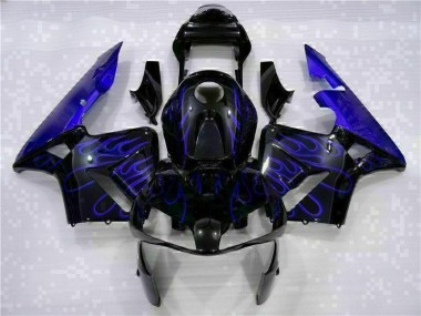 Carene Moto CBR 600 RR 03-04 - Nero con Blu Fiamma