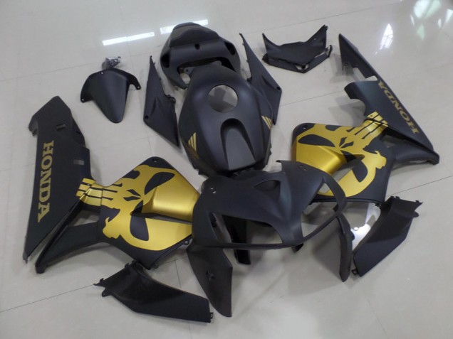 Carene Moto CBR 600 RR 05-06 - Nero Opaco con Oro Cranio Carene Moto CBR 600 RR 05-06 - Nero Opaco con Oro Cranio