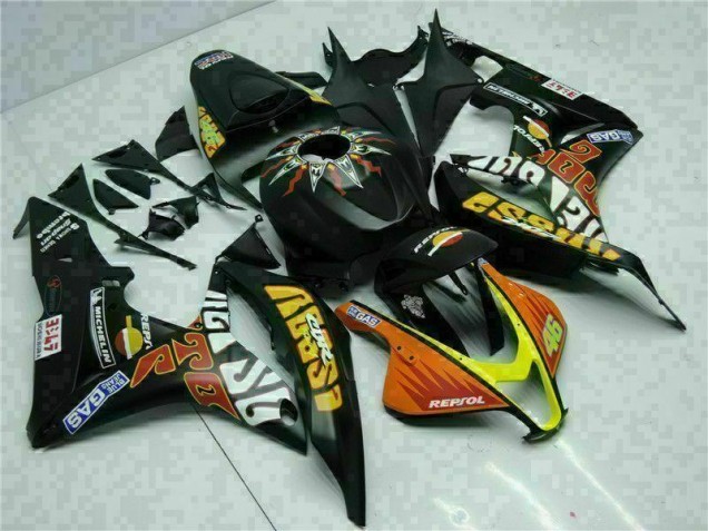 Carene Moto CBR 600 RR 07-08 - Nero Giallo Repsol 46