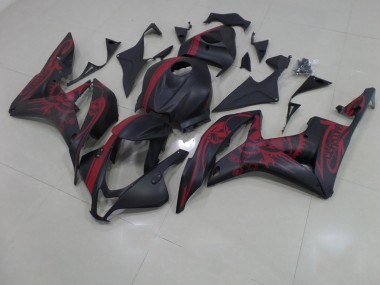 Carene Moto CBR 600 RR 07-08 - Nero Opaco Rosso Cranio con Banda