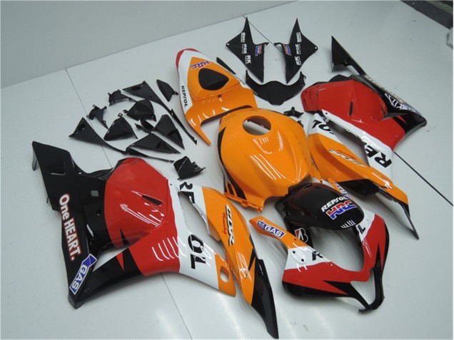 Carene Moto CBR 600 RR 09-12 - Arancia Rosso Nero Repsol Carene Moto CBR 600 RR 09-12 - Arancia Rosso Nero Repsol