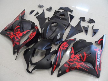 Carene Moto CBR 600 RR 09-12 - Nero Opaco con Rosso Cranio