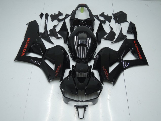 Carene Moto CBR 600 RR 13-21 - Lucido Nero con Rosso Adesivo Carene Moto CBR 600 RR 13-21 - Lucido Nero con Rosso Adesivo