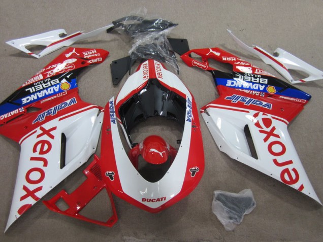 Carene Moto Ducati 1098 07-14 - Bianco Rosso Xerox Carene Moto Ducati 1098 07-14 - Bianco Rosso Xerox