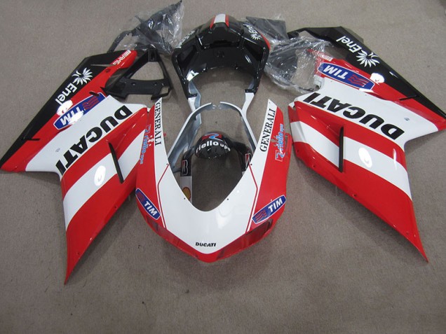 Carene Moto Ducati 1098 07-14 - Rosso Bianco Generali Tim Carene Moto Ducati 1098 07-14 - Rosso Bianco Generali Tim