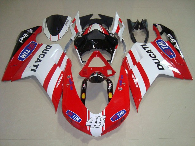Carene Moto Ducati 1098 07-14 - Rosso Bianco Tim 46 Carene Moto Ducati 1098 07-14 - Rosso Bianco Tim 46