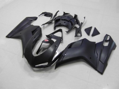Carene Moto Ducati 848 1098 1198 07-14 - Nero Opaco Nero Adesivo