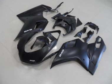 Carene Moto Ducati 848 1098 1198 07-14 - Nero Opaco con Bianco 848
