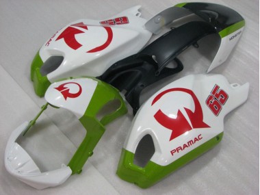 Carene Moto Ducati Monster 696 08-12 - Bianco Rosso PRAMAC 65