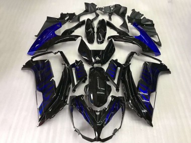 Carene Moto EX650 12-16 - Nero Blu Fiamma