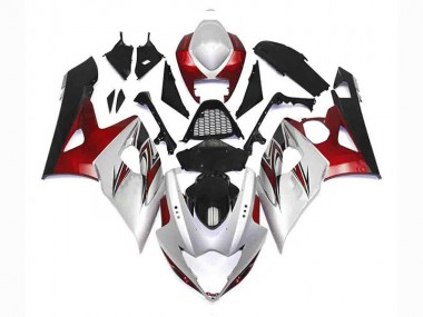 Carene Moto GSXR 1000 K5 05-06 - Argento Rosso Nero