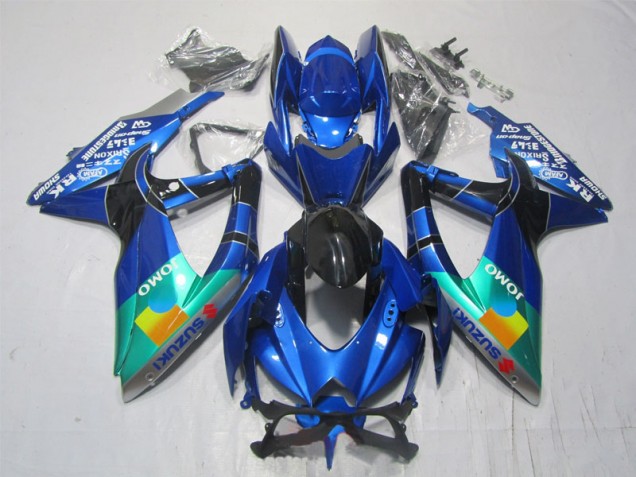 Carene Moto GSXR 1000 K7 07-08 - Blu Nero Verde Jomo