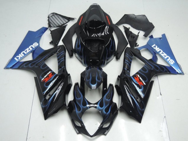 Carene Moto GSXR 1000 K7 07-08 - Nero Blu Fiamma Carene Moto GSXR 1000 K7 07-08 - Nero Blu Fiamma