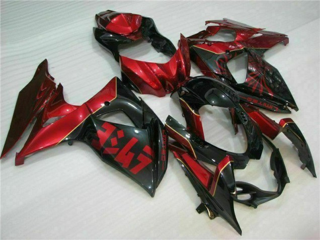 Carene Moto GSXR 1000 K9 09-16 - Rosso Fiamma Nero Carene Moto GSXR 1000 K9 09-16 - Rosso Fiamma Nero
