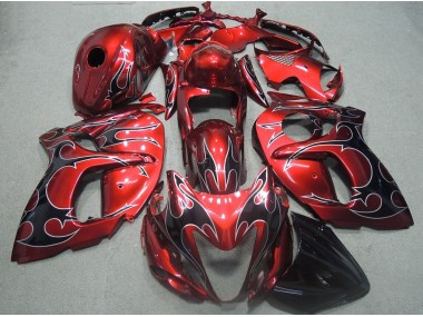 Carene Moto GSXR 1300 Hayabusa 08-19 - Rosso Nero Fiamma