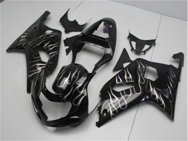 Carene Moto GSXR 600 / 750 K1 K2 K3 01-03 - Nero Bianco Fiamma
