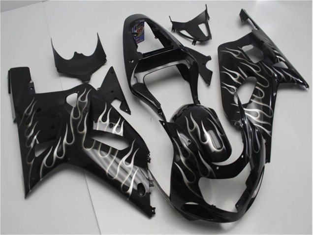 Carene Moto GSXR 600 / 750 K1 K2 K3 01-03 - Nero Bianco Fiamma