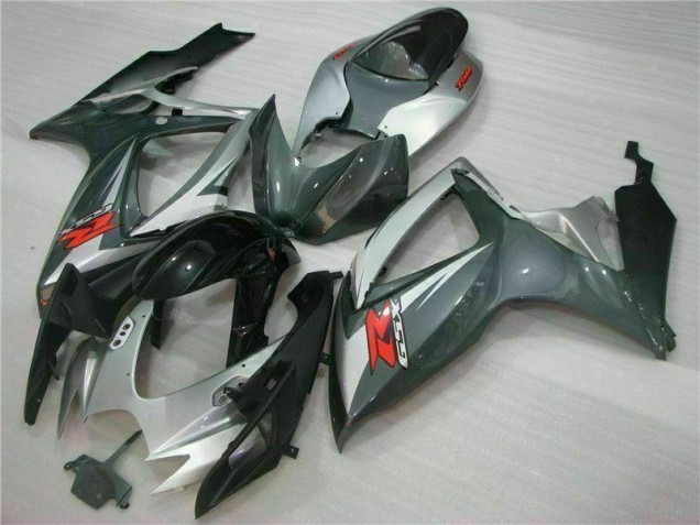 Carene Moto GSXR 600 / 750 K6 06-07 - Argento Nero Carene Moto GSXR 600 / 750 K6 06-07 - Argento Nero
