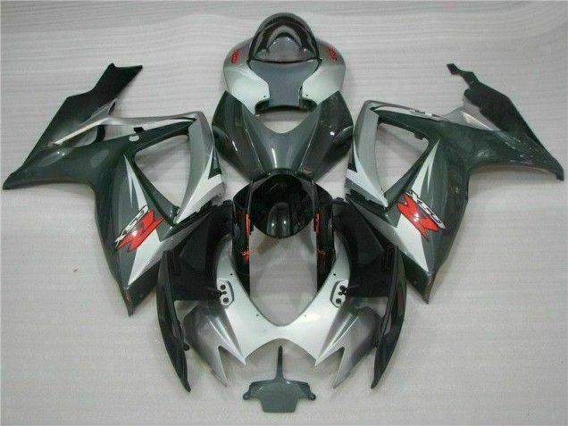Carene Moto GSXR 600 / 750 K6 06-07 - Argento Nero Carene Moto GSXR 600 / 750 K6 06-07 - Argento Nero