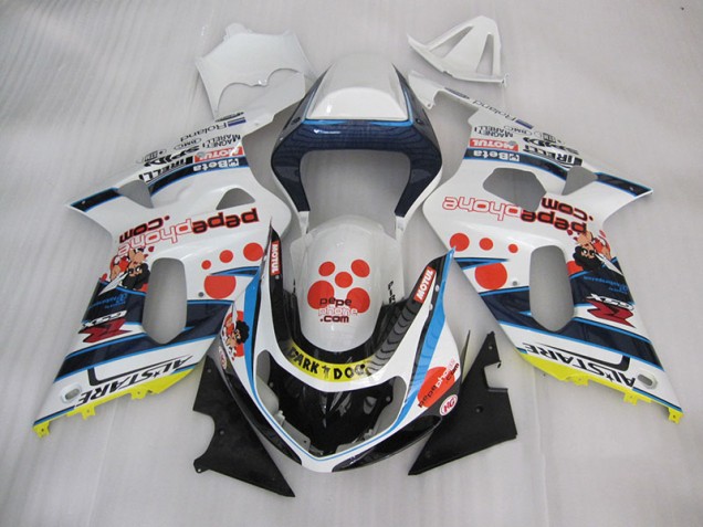 Carene Moto GSXR 600 K1 K2 K3 01-03 - Bianco Blu Dark Dog Carene Moto GSXR 600 K1 K2 K3 01-03 - Bianco Blu Dark Dog