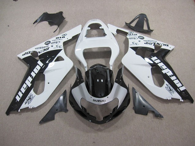 Carene Moto GSXR 600 K1 K2 K3 01-03 - Bianco Nero Carene Moto GSXR 600 K1 K2 K3 01-03 - Bianco Nero
