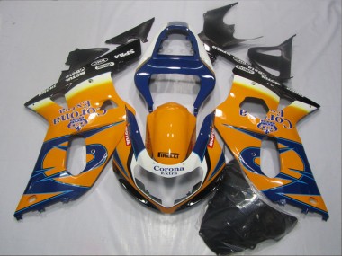 Carene Moto GSXR 600 K1 K2 K3 01-03 - Blu Arancia Corona Extra