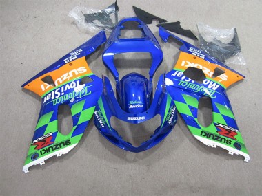Carene Moto GSXR 600 K1 K2 K3 01-03 - Blu Verde Telefumia Movistar