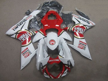 Carene Moto GSXR 600 K11 11-24 - Bianco Lucky Strike Rosso Motul