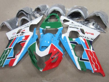 Carene Moto GSXR 600 K4 04-05 - Blu Verde Rosso Motul