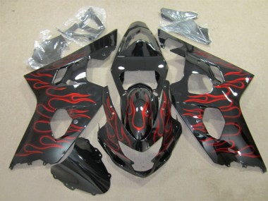 Carene Moto GSXR 600 K4 04-05 - Nero Rosso Fiamma