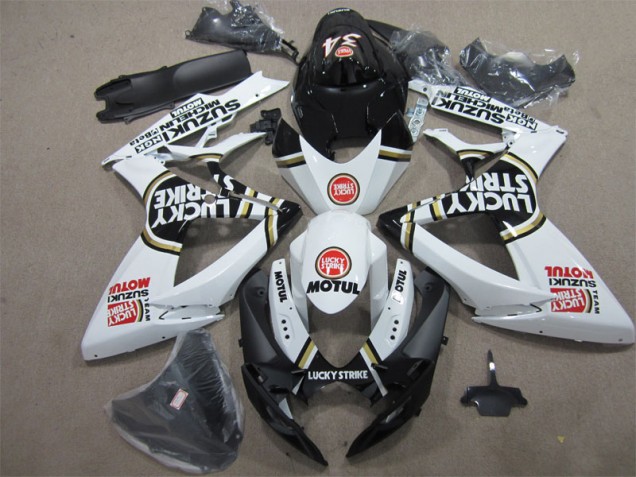 Carene Moto GSXR 600 K6 06-07 - Nero Bianco Lucky Strike Motul