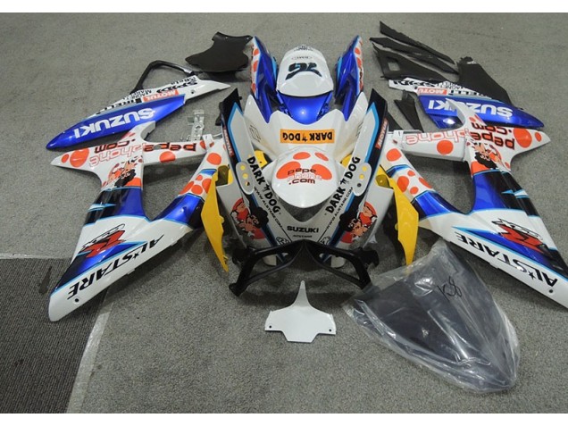 Carene Moto GSXR 600 K8 08-10 - Bianco Blu Dark Dog Carene Moto GSXR 600 K8 08-10 - Bianco Blu Dark Dog