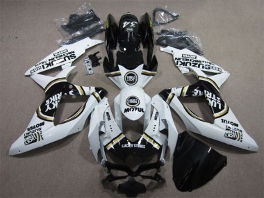 Carene Moto GSXR 600 K8 08-10 - Bianco Lucky Strike Nero Motul