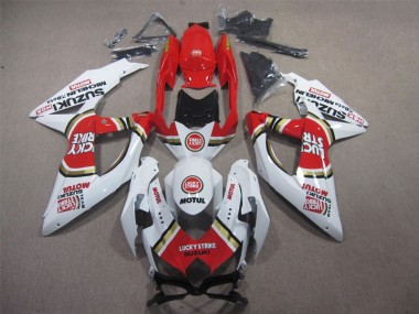 Carene Moto GSXR 600 K8 08-10 - Bianco Lucky Strike Rosso Motul
