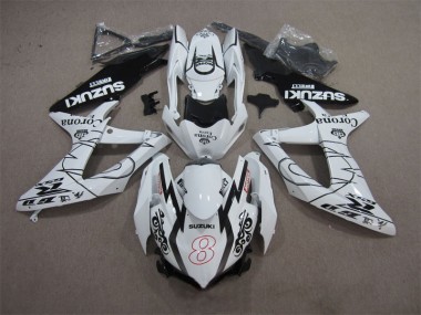 Carene Moto GSXR 600 K8 08-10 - Bianco Nero Corona Extra Motul 8