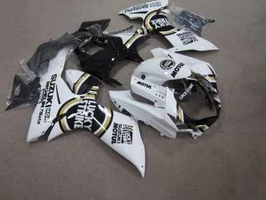 Carene Moto GSXR 750 K11 11-24 - Bianco Lucky Strike Nero Motul