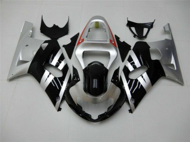 Carene Moto & Plastica GSXR 600 / 750 K1 K2 K3 01-03 - Nero Argento