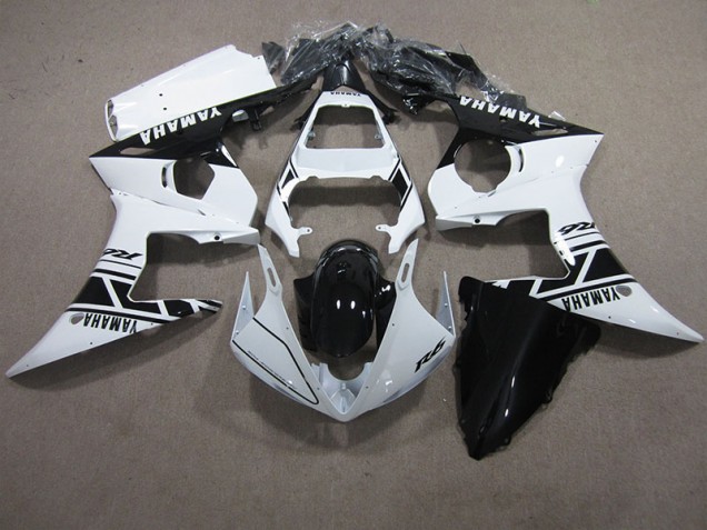 Carene Moto & Plastica Moto R6 03-05 - Bianco Nero