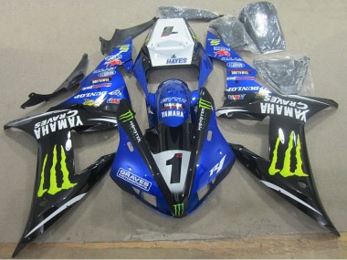 Carene Moto R1 02-03 - Blu Nero Graves 1